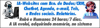 IA- Inteligência Artificial: Websites, Robô no atendimento, Agenda 24horas/7dias, ChatBot. Consulte